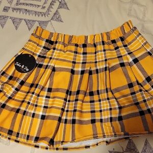 Yellow Plaid Women's Skirt